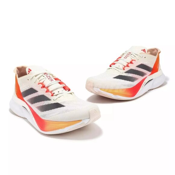 Adidas Adizero Boston 12 - Women`s Running Shoes Ivory Orange IG3325 New - Picture 5 of 9